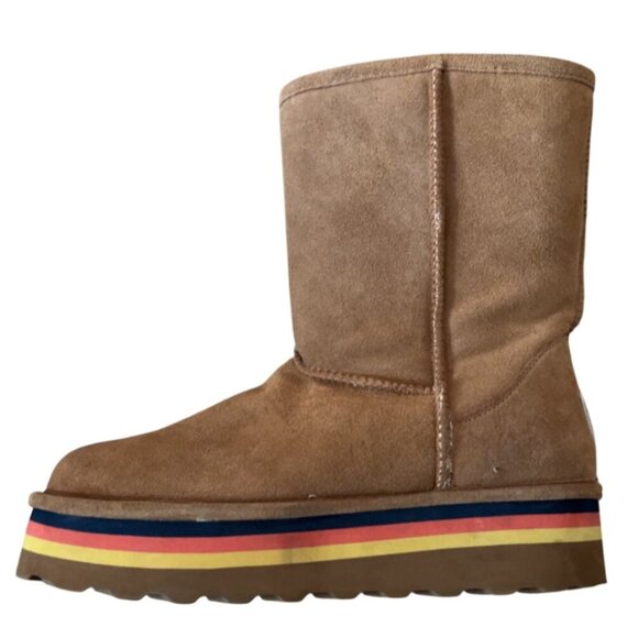 Bearpaw Retro Elle Suede Sheepskin platform boots size 11 - Picture 3 of 9